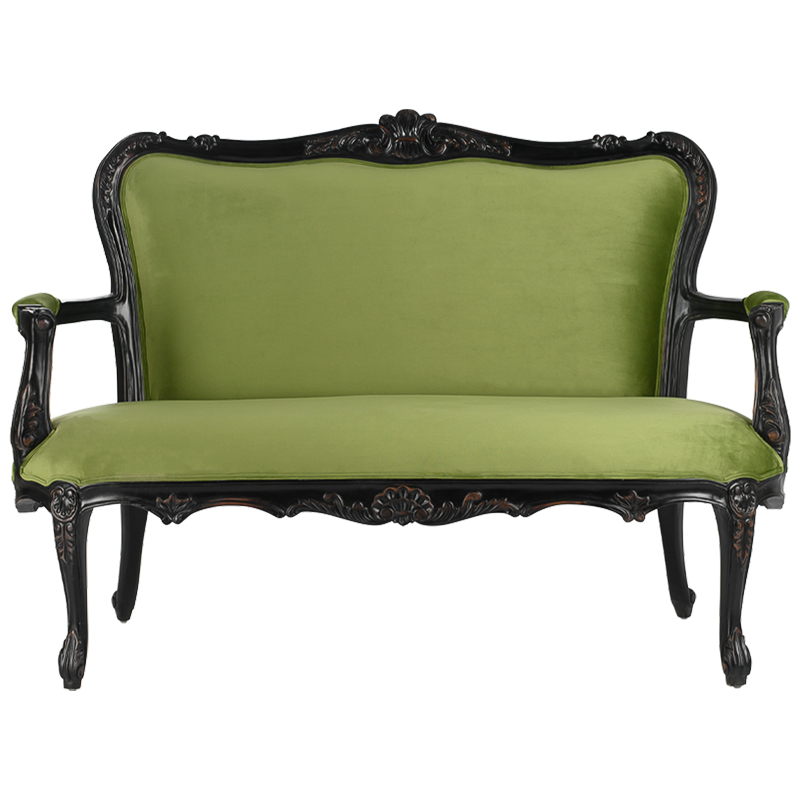 Диван French Provence Sofa Adrien Зеленый смок Черный Коричневый Диван French Provence Sofa Adrien Зеленый смок Черный Коричневый в Липецке | Loft Concept