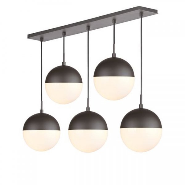 Подвесной светильник Copper Light Black Pendant 5 Черный Белый Подвесной светильник Copper Light Black Pendant 5 Черный Белый в Липецке | Loft Concept