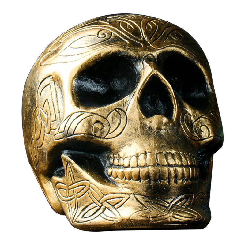 Статуэтка Golden Skull with Pattern Золотой Статуэтка Golden Skull with Pattern Золотой в Липецке | Loft Concept