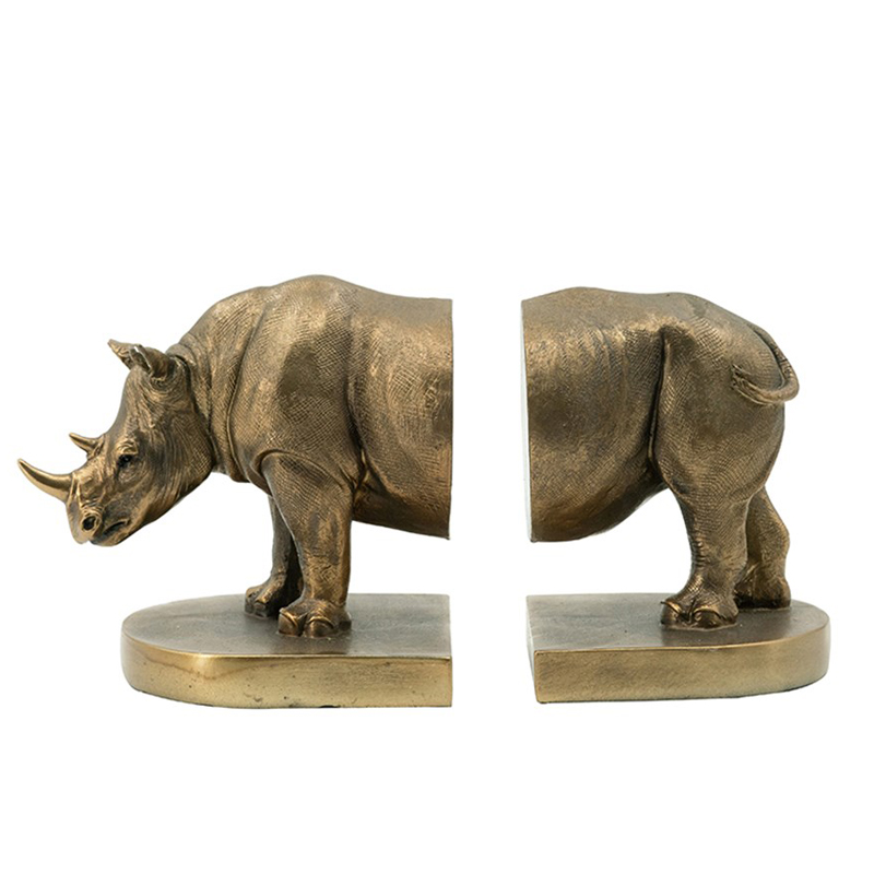 Держатель для книг Animal Figures носорог Бронза Держатель для книг Animal Figures носорог Бронза в Липецке | Loft Concept