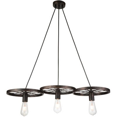 Подвесной Светильник Loft Wheel Pendant ring 3 Коричневый винтаж Подвесной Светильник Loft Wheel Pendant ring 3 Коричневый винтаж в Липецке | Loft Concept