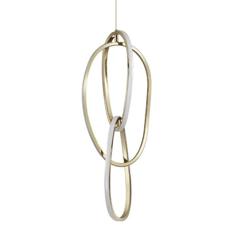 Подвесной светильник 3 Chain Link Gold 61 Глянцевое золото Подвесной светильник 3 Chain Link Gold 61 Глянцевое золото в Липецке | Loft Concept