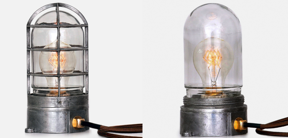 Настольная лампа Steampunk Cage Glass Edison Table lamp Настольная лампа Steampunk Cage Glass Edison Table lamp - Loft-Concept в Липецке