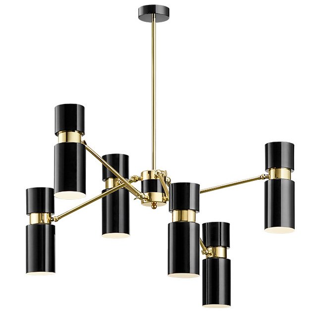 Люстра EDGAR chandelier Черный Латунь Люстра EDGAR chandelier Черный Латунь в Липецке | Loft Concept