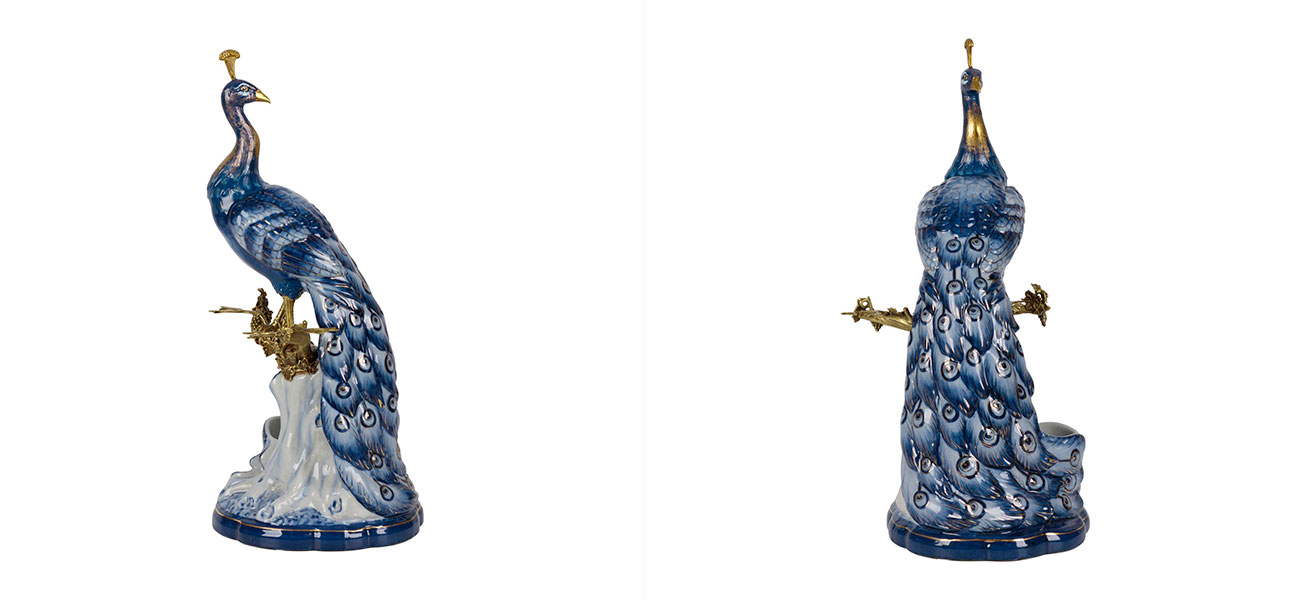 Статуэтка фарфоровая Павлин Peacock - фото