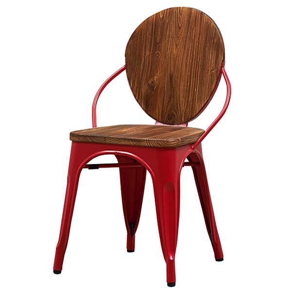 Стул Tolix chair Wooden Red Дуб темный Красный (Red) Стул Tolix chair Wooden Red Дуб темный Красный (Red) в Липецке | Loft Concept