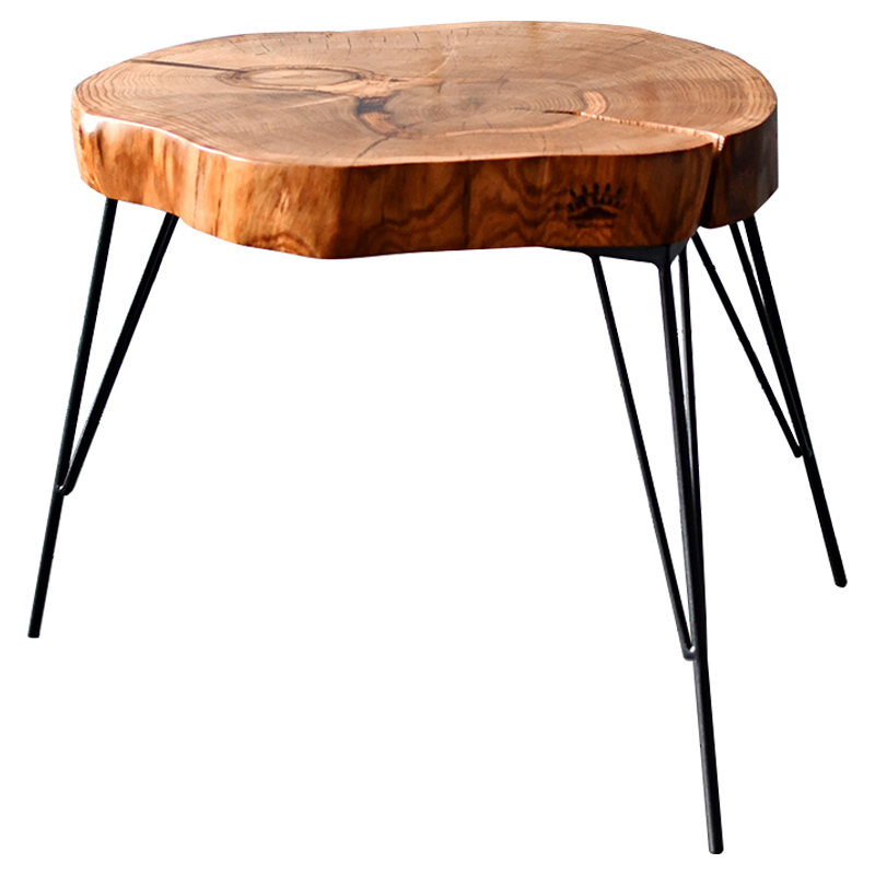 Кофейный стол Randy Industrial Metal Rust Coffee Table Светлый дуб Черный в Липецке | Loft Concept 