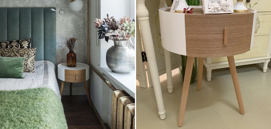 Тумбочка Stockholm White & Beige Сircle Тумбочка Stockholm White & Beige Сircle - Loft-Concept в Липецке