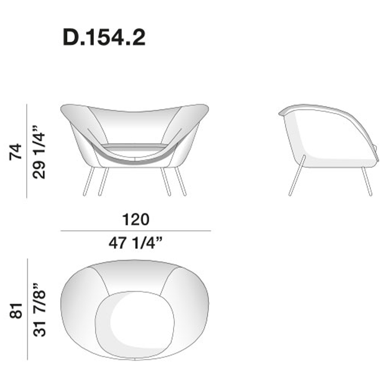 Дизайнерское кресло Gio Ponti D.154.2 Armchair Дизайнерское кресло Gio Ponti D.154.2 Armchair в Липецке