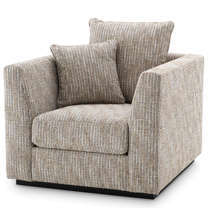 Кресло Eichholtz Chair Taylor Mademoiselle Beige Бежево-серый Черный Кресло Eichholtz Chair Taylor Mademoiselle Beige Бежево-серый Черный в Липецке | Loft Concept