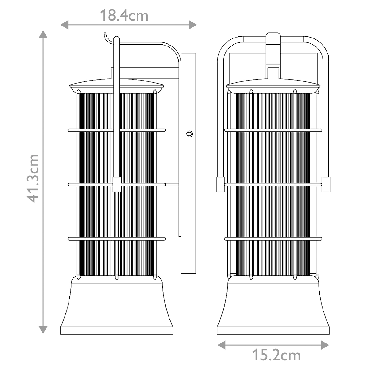 Настенный фонарь цилиндрической формы с рифленым стеклом в золотом каркасе на черном прямоугольном основании Eurofase в Липецке