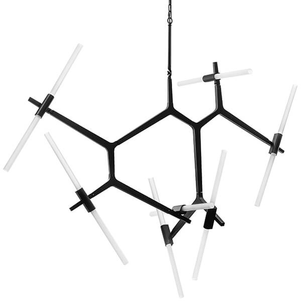 Люстра Агнес Chandelier Black 14 Белый Черный Люстра Агнес Chandelier Black 14 Белый Черный в Липецке | Loft Concept