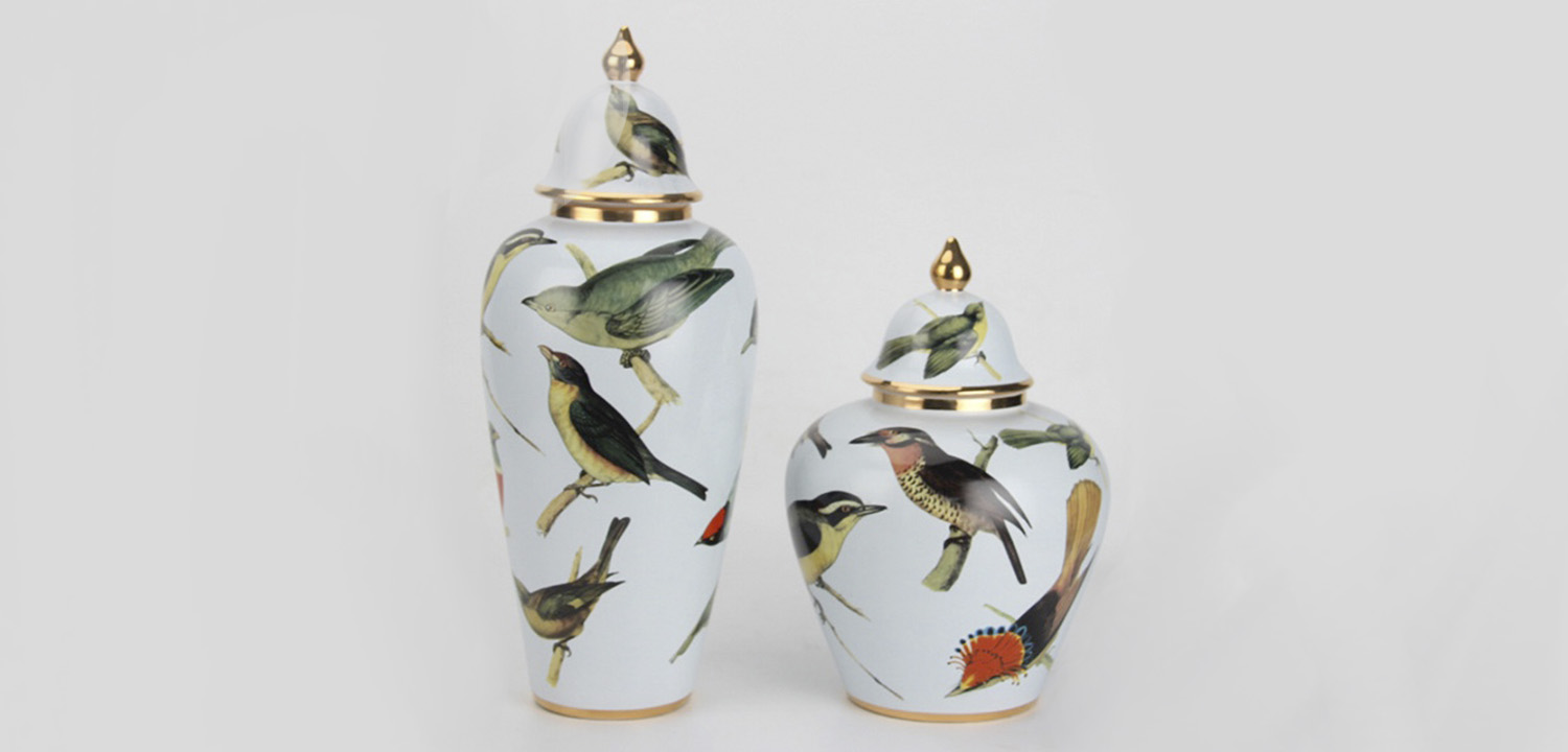 Ваза Blue Birds big - фото