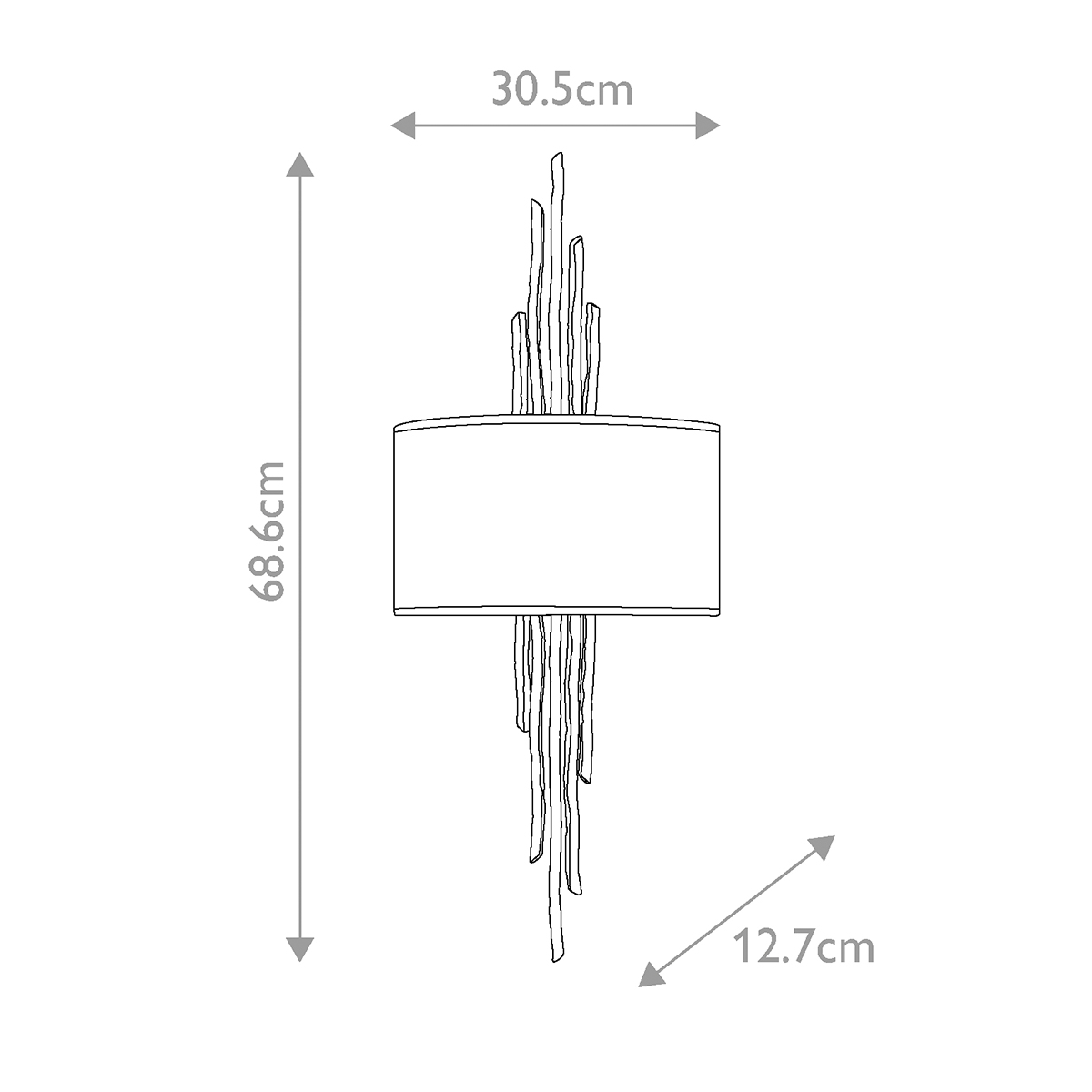 Бра с белым абажуром и элементами в виде натуральных веток Hinkley в Липецке