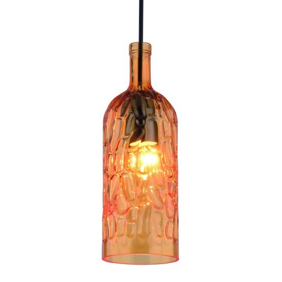 Подвесной светильник Geometry Glass Amber Bottle Pendant Янтарь (Amber) Подвесной светильник Geometry Glass Amber Bottle Pendant Янтарь (Amber) в Липецке | Loft Concept