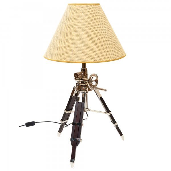 Настольная лампа Tripod Table Lamp Бежево-серый Коричневый Настольная лампа Tripod Table Lamp Бежево-серый Коричневый в Липецке | Loft Concept