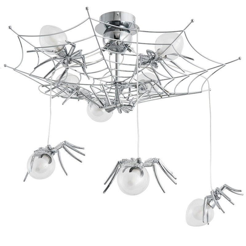 Потолочный светильник Паук Spiders lamp 8 Серебряный Потолочный светильник Паук Spiders lamp 8 Серебряный в Липецке | Loft Concept