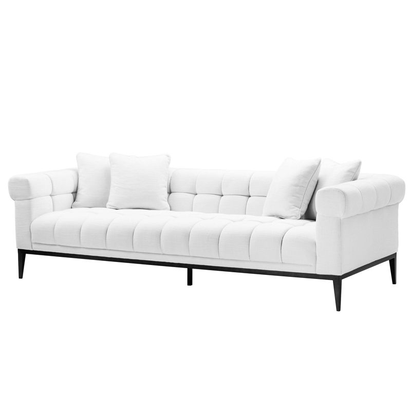 Диван Eichholtz Sofa Aurelio white Белый Черный Диван Eichholtz Sofa Aurelio white Белый Черный в Липецке | Loft Concept