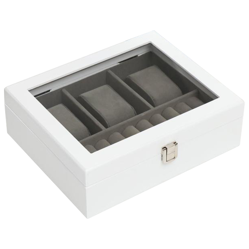 Шкатулка для часов Arianwen Watch Box Белый Серый Шкатулка для часов Arianwen Watch Box Белый Серый в Липецке | Loft Concept