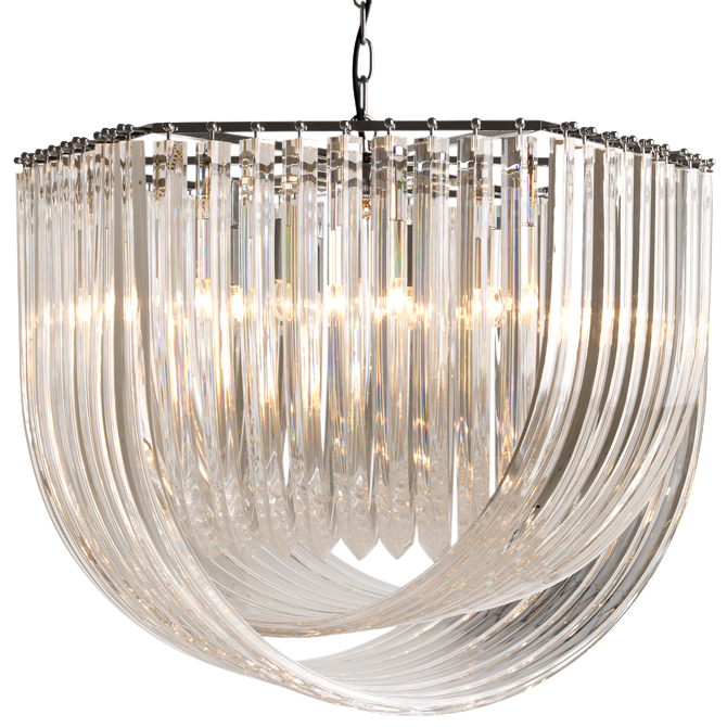 Люстра Chandelier Hyeres Никель Прозрачный (Transparent) Люстра Chandelier Hyeres Никель Прозрачный (Transparent) в Липецке | Loft Concept