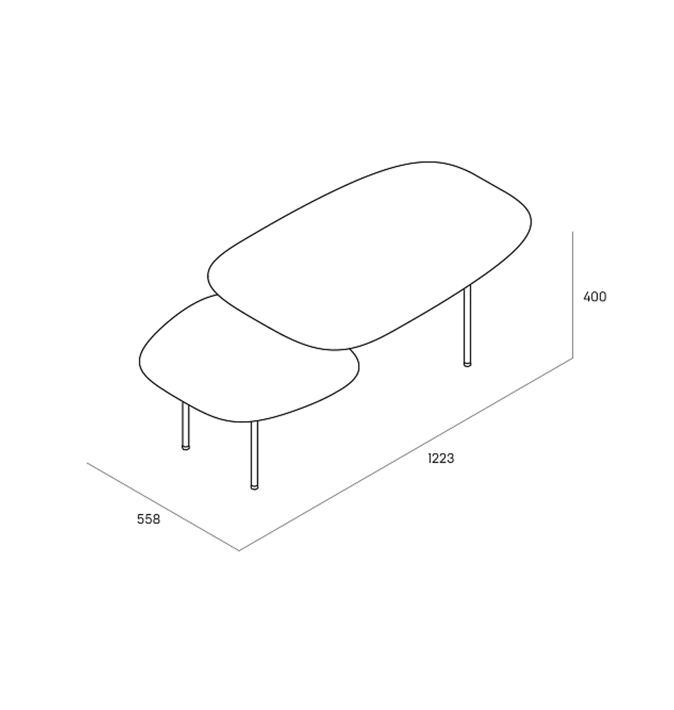 Step журнальный столик из натурального дуба и металла в Липецке