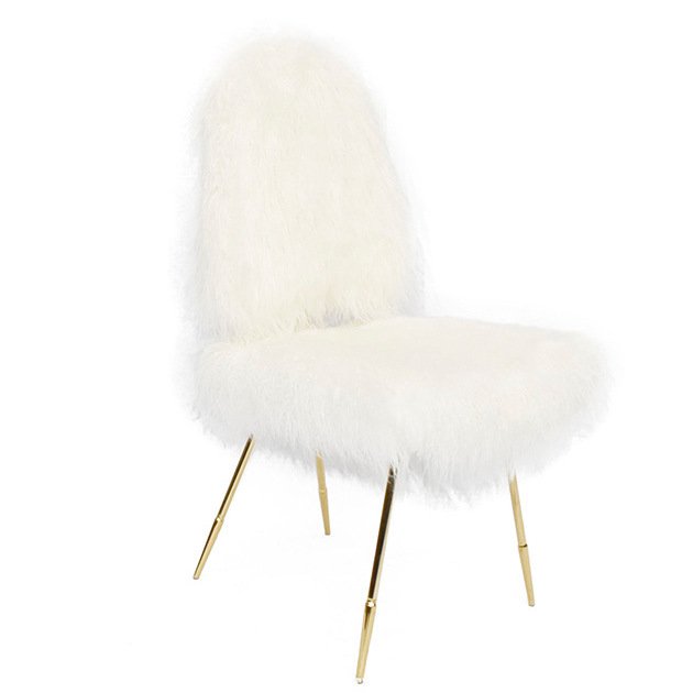 Стул Maxime Lounge Chair Белый Глянцевое золото Стул Maxime Lounge Chair Белый Глянцевое золото в Липецке | Loft Concept