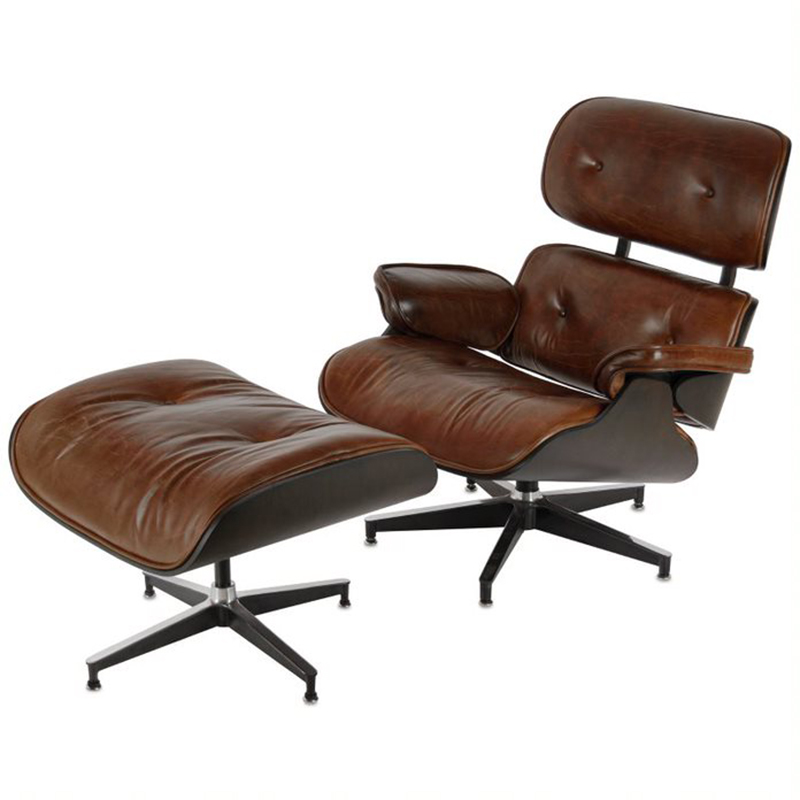 Кресло Eames Lounge Chair & Ottoman brown Коричневый Кресло Eames Lounge Chair & Ottoman brown Коричневый в Липецке | Loft Concept