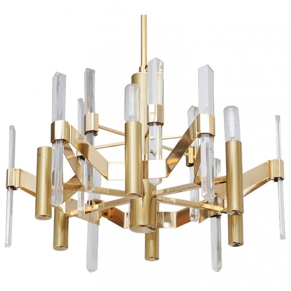 Люстра Gaetano Sciolari Chandelier Хром Золотой Черный Люстра Gaetano Sciolari Chandelier Хром Золотой Черный в Липецке | Loft Concept