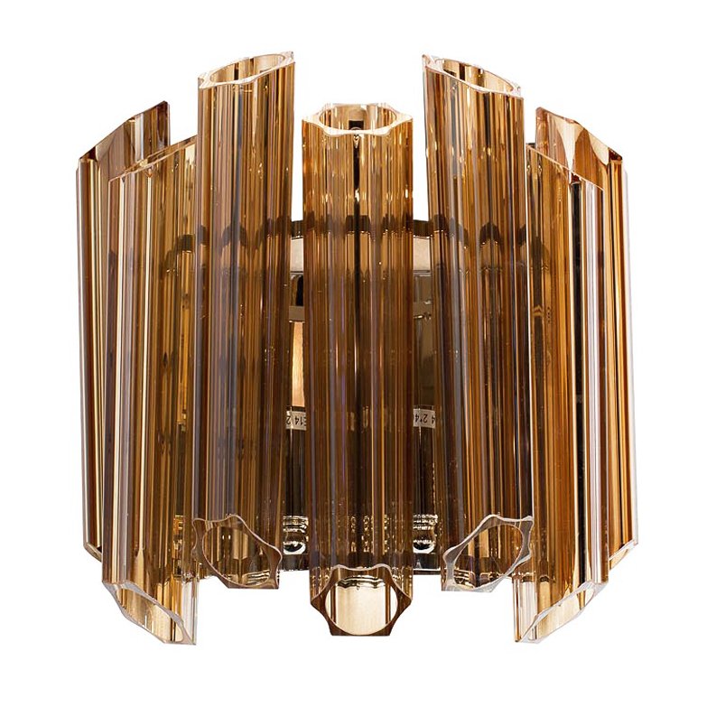 Бра Hexagon tube Bra Amber Хром Янтарь (Amber) Бра Hexagon tube Bra Amber Хром Янтарь (Amber) в Липецке | Loft Concept