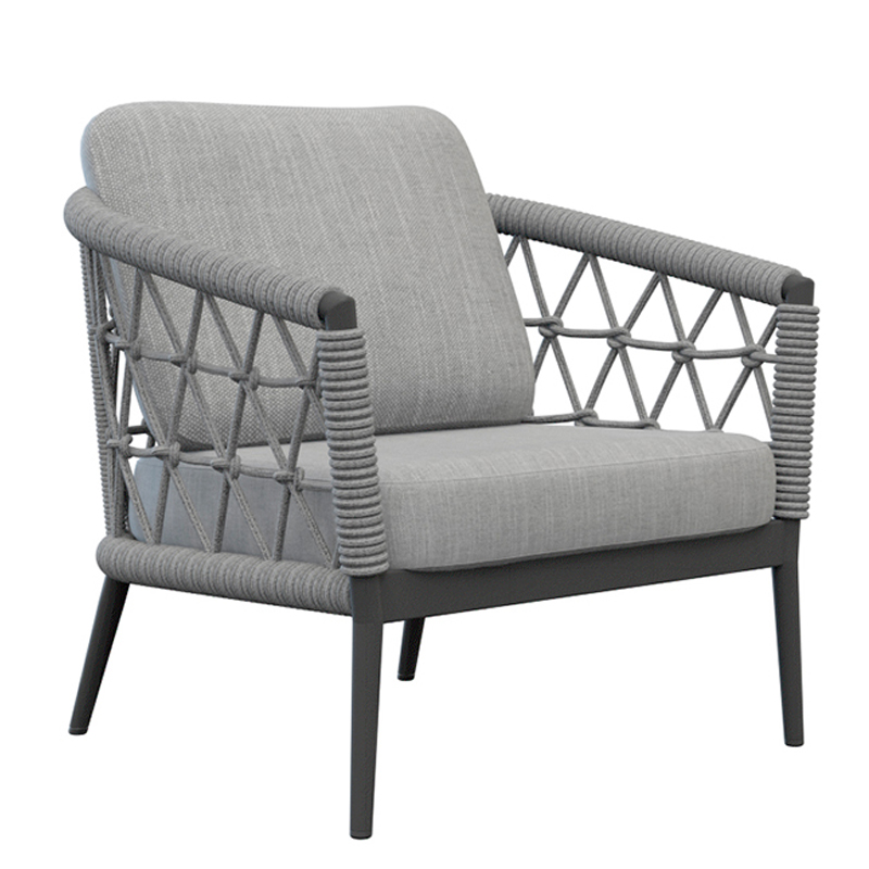 Кресло Niels Outdoor Chair Серый Черный в Липецке | Loft Concept 
