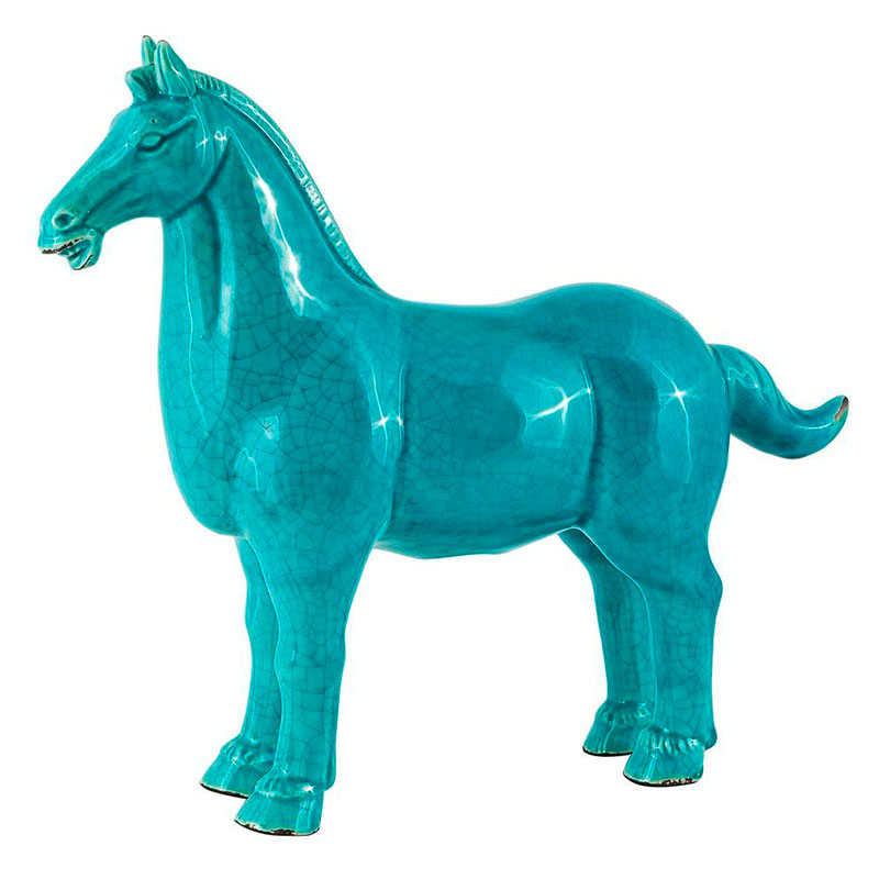 Фигурка керамика синяя лошадь Blue Horse Бирюзовый Фигурка керамика синяя лошадь Blue Horse Бирюзовый в Липецке | Loft Concept