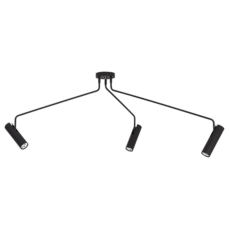 Потолочный светильник Tibo Branches Trumpet Tube black 3 Черный Потолочный светильник Tibo Branches Trumpet Tube black 3 Черный в Липецке | Loft Concept