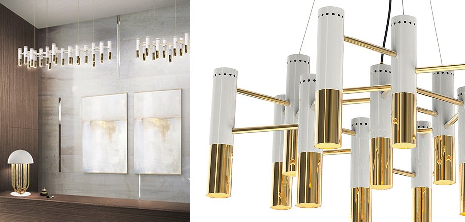 Люстра IKE Delightfull Gold & White Люстра IKE Delightfull Gold & White - Loft-Concept в Липецке