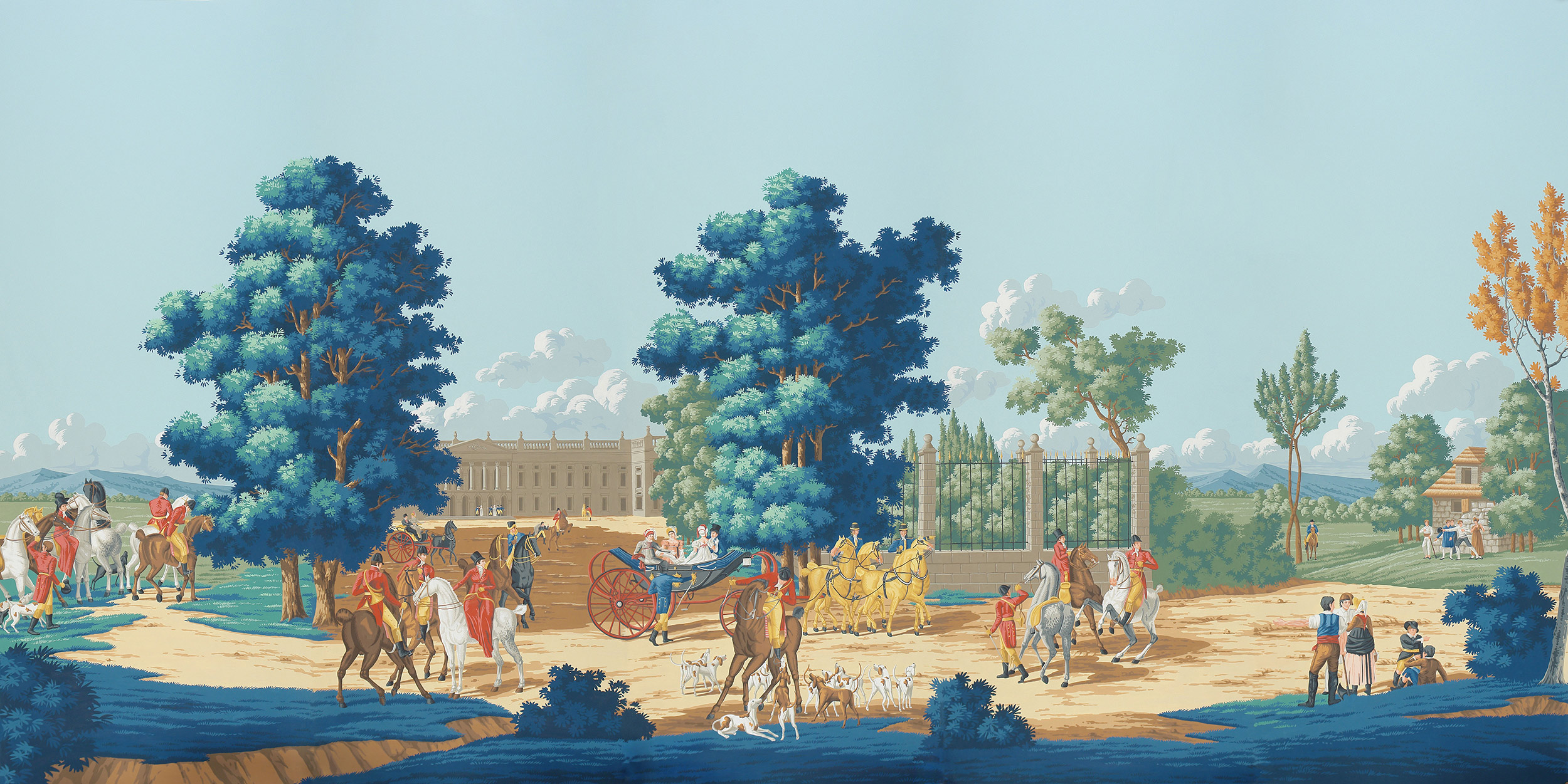 Обои ручная роспись La Chasse de Compiegne Jacquemart Обои ручная роспись La Chasse de Compiegne Jacquemart - постер Loft-Concept в Липецке