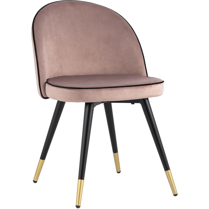 Стул Cooper Chair LUX Пепельно-Розовый Велюр Розовый пастельный Черный Стул Cooper Chair LUX Пепельно-Розовый Велюр Розовый пастельный Черный в Липецке | Loft Concept