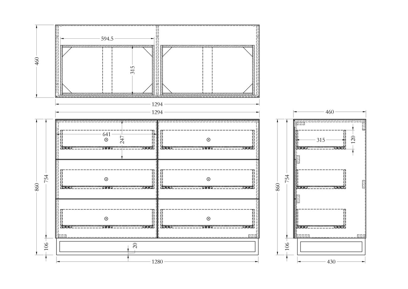 Комод дизайнерский Mirrored Комод дизайнерский Mirrored в Липецке