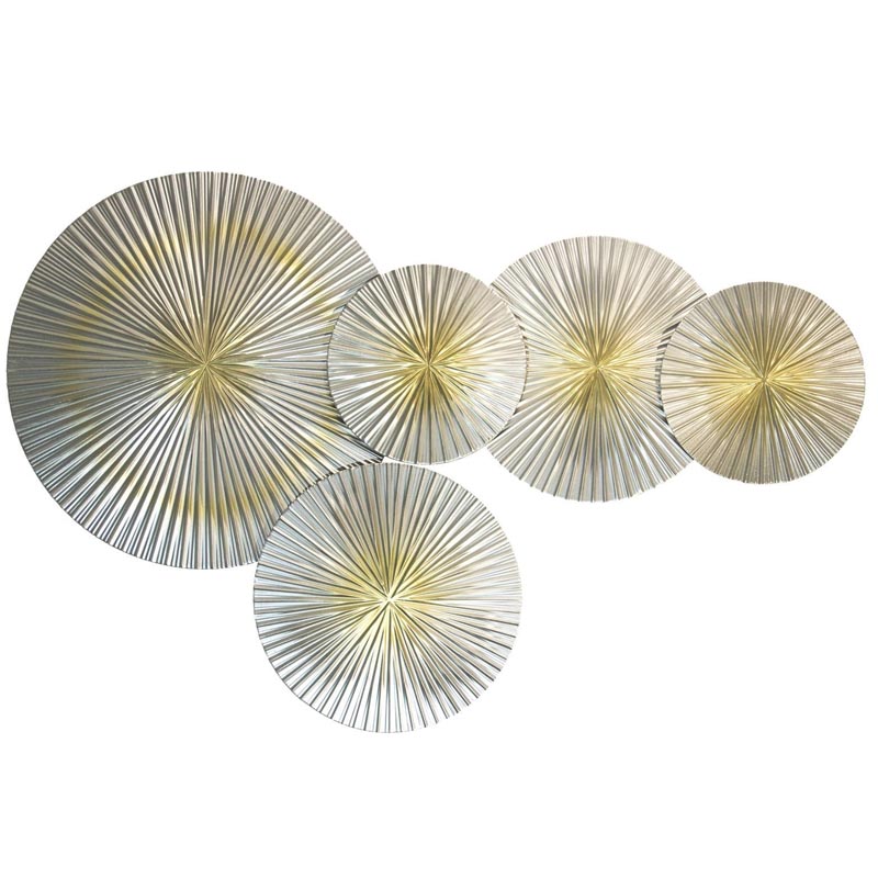 Арт-объект Apollo Gold and Silver Wall Plaque Disc 5 Серебряный Золотой Арт-объект Apollo Gold and Silver Wall Plaque Disc 5 Серебряный Золотой в Липецке | Loft Concept