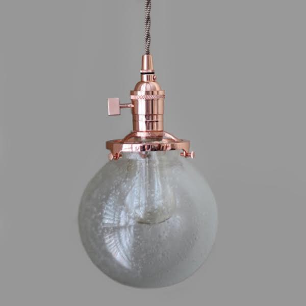 Подвесной светильник Bubble Sphere Glass Copper Медь Подвесной светильник Bubble Sphere Glass Copper Медь в Липецке | Loft Concept