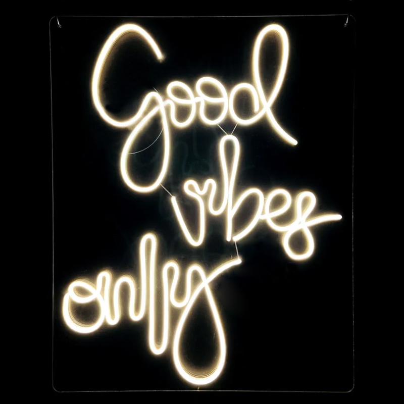 Неоновая настенная лампа Good Vibes Only Neon Wall Lamp Прозрачный Желтый Неоновая настенная лампа Good Vibes Only Neon Wall Lamp Прозрачный Желтый в Липецке | Loft Concept
