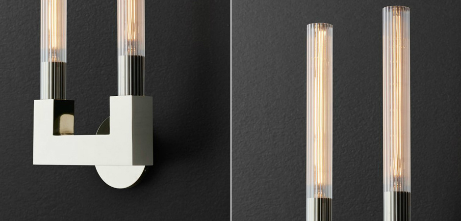 Бра RH CANNELLE wall lamp DOUBLE Sconces Chrome Бра RH CANNELLE wall lamp DOUBLE Sconces Chrome - Loft-Concept в Липецке