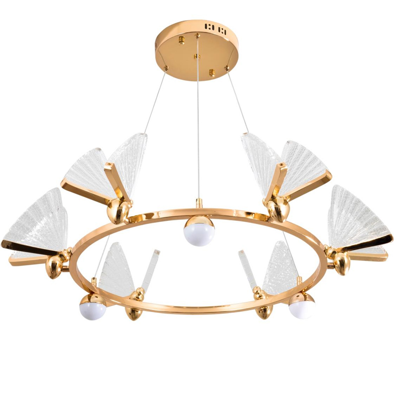 Люстра Золотая Butterfly Enlarged на три лампы Золотой Люстра Золотая Butterfly Enlarged на три лампы Золотой в Липецке | Loft Concept
