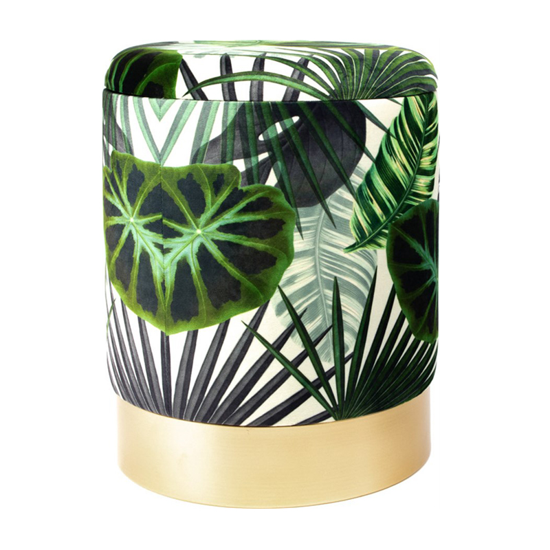 Пуф PUF tropical Золотой Зеленый Белый Пуф PUF tropical Золотой Зеленый Белый в Липецке | Loft Concept