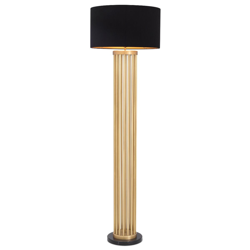 Торшер Eichholtz Floor Lamp Condo Латунь Черный Торшер Eichholtz Floor Lamp Condo Латунь Черный в Липецке | Loft Concept