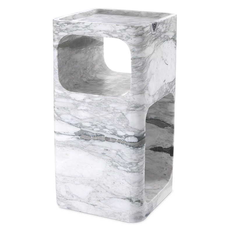 Приставной стол Eichholtz Side Table Adler Marble Белый Мрамор Bianco Приставной стол Eichholtz Side Table Adler Marble Белый Мрамор Bianco в Липецке | Loft Concept