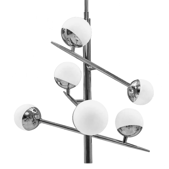 Подвесной светильник Ponte Chandelier Chromium Белый Хром Подвесной светильник Ponte Chandelier Chromium Белый Хром в Липецке | Loft Concept