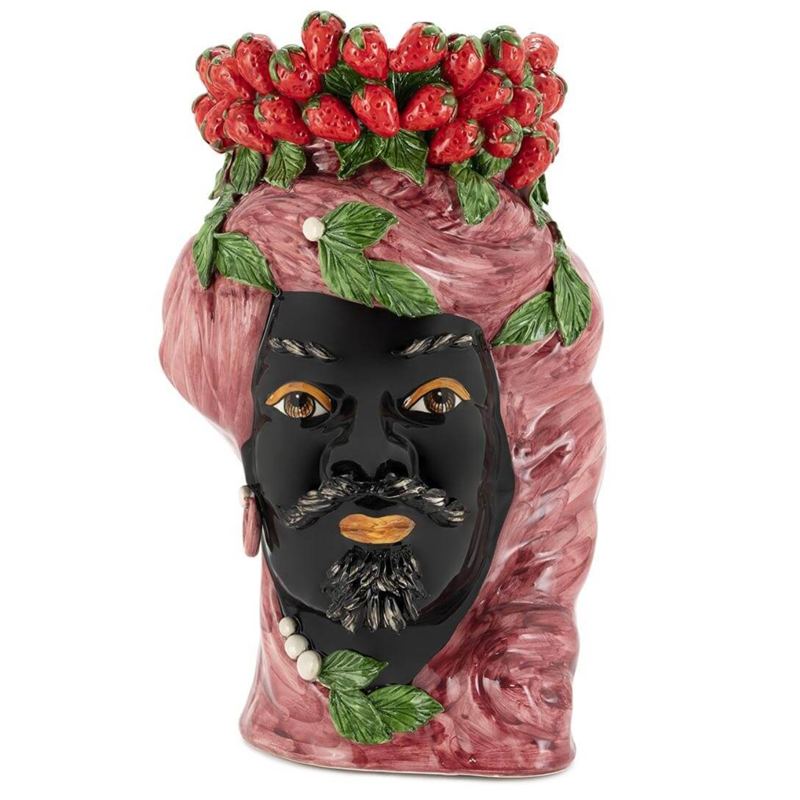Ваза VASE STRAWBERRIES HEAD MAN BIG Red Бургундский красный Ваза VASE STRAWBERRIES HEAD MAN BIG Red Бургундский красный в Липецке | Loft Concept