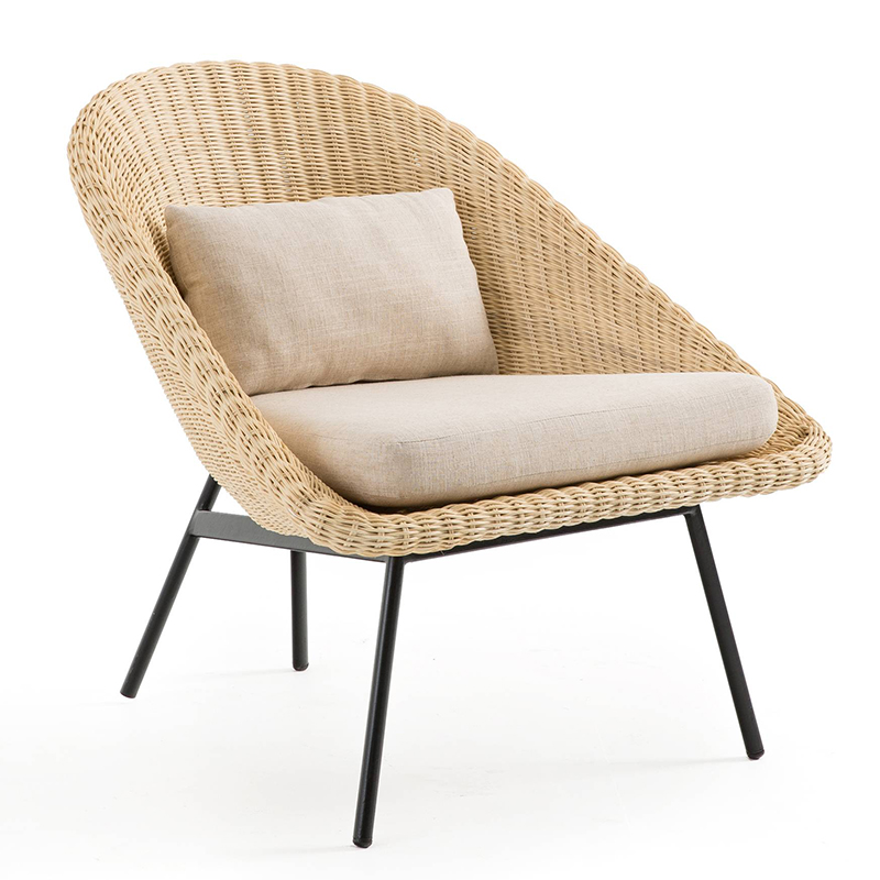Кресло Marcu Wicker Chair Бежевый Черный Кресло Marcu Wicker Chair Бежевый Черный в Липецке | Loft Concept