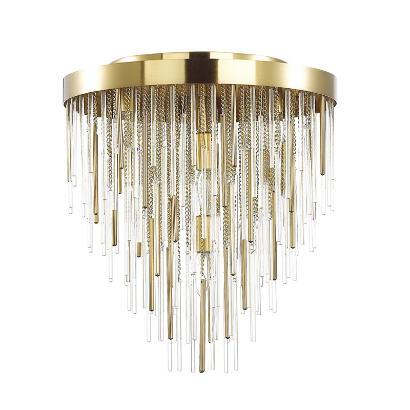 Потолочный светильник Luxury Gold & Glass Stripes Золотой в Липецке | Loft Concept 