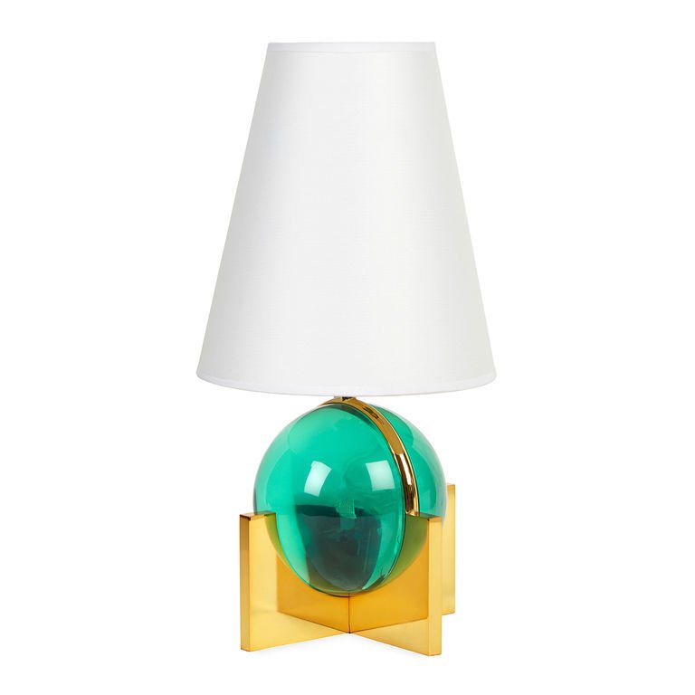 Настольная лампа GLOBO VANITY LAMP Золотой Зеленый Белый Настольная лампа GLOBO VANITY LAMP Золотой Зеленый Белый в Липецке | Loft Concept