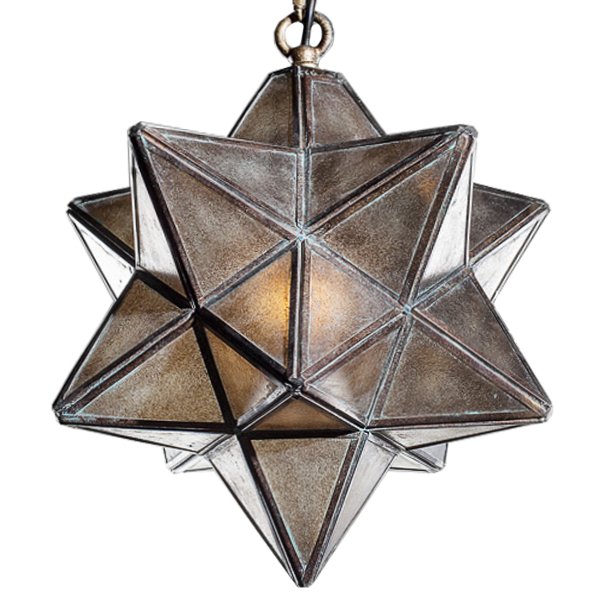 Подвесной светильник Star frosted glass Металлик винтаж Подвесной светильник Star frosted glass Металлик винтаж в Липецке | Loft Concept